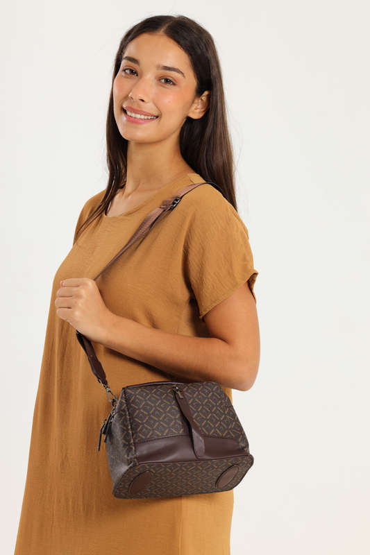 Ladies Shoulder Sling Crossbody Handbag With Wide Strap