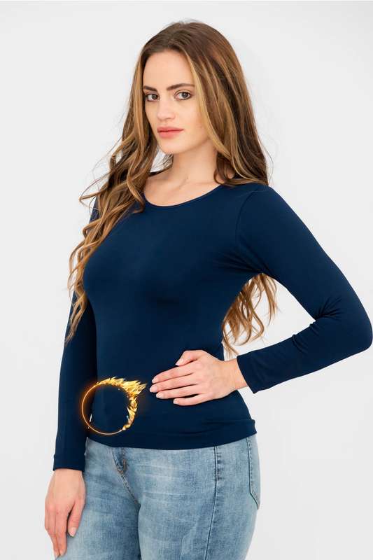 Ladies Thermal Fleece Line Winter Base Layer Top