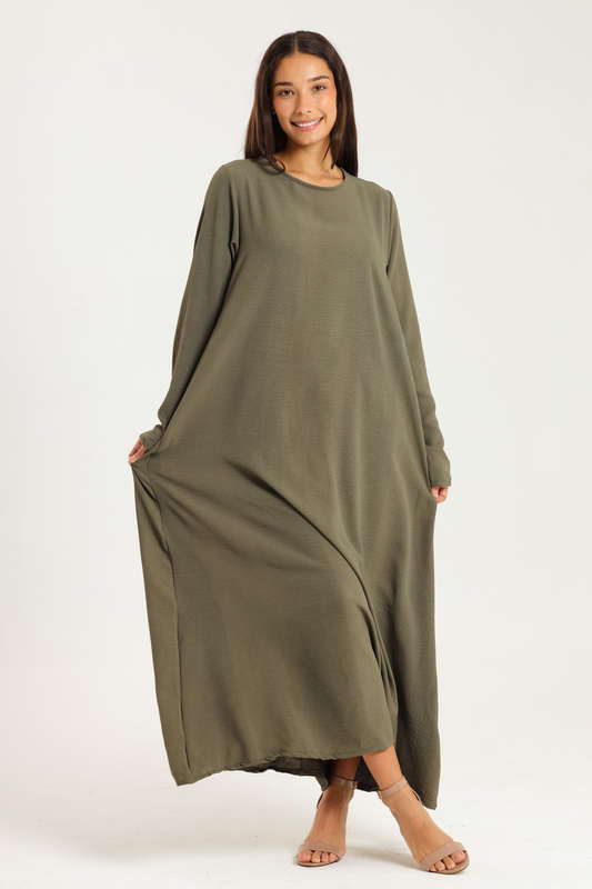 Zaria Airflow Classic Maxi Long Sleeve Abaya Cloak Dress