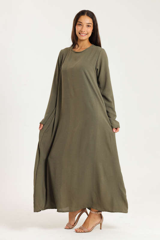 Zaria Airflow Classic Maxi Long Sleeve Abaya Cloak Dress