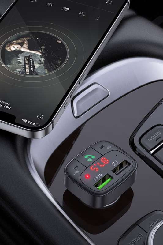 Hoco E59 Phone Car Charger  QC3.0 BT FM Transmitter