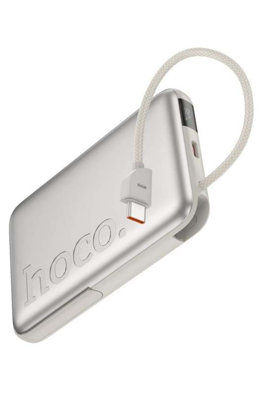 Hoco Q43 10000mAh 20W Magnetic Wireless Power Bank with Built-in Cable & Foldable Stand