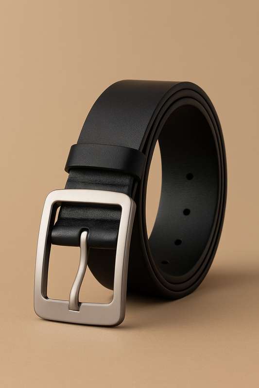 Mens Casual Premium Leather Classic Jeans Formal Belt with Prong Buckle 35mm X 1250mm