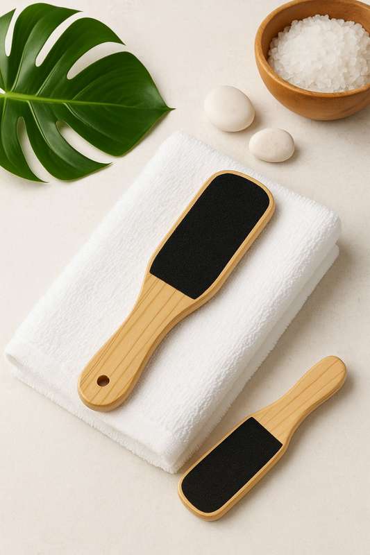 Senza® Double Sided Foot File Callus Remover with Bamboo Handle