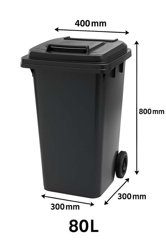 Senza® Heavy Duty Wheelie Dust Bin 80L
