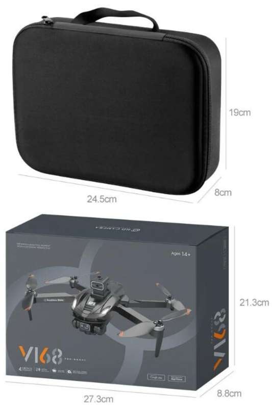 V168 Pro Drone With GPS Dual 4K Camera Optical Flow Brushless RC Quadcopter Helicopter Drone