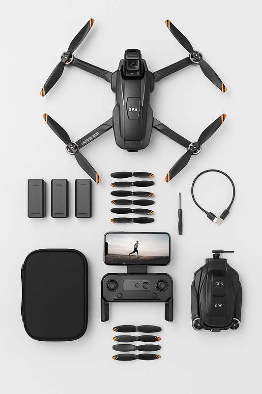V168 Pro Drone With GPS Dual 4K Camera Optical Flow Brushless RC Quadcopter Helicopter Drone