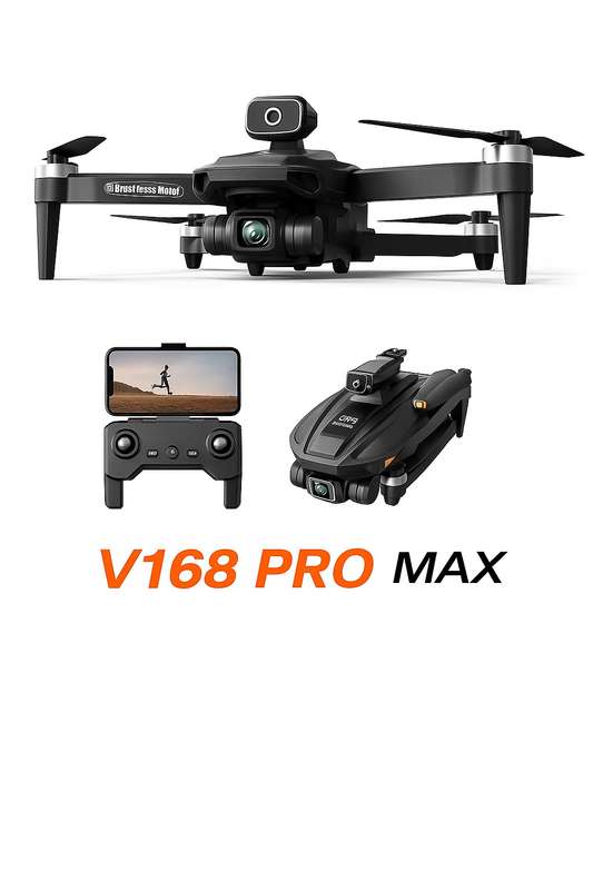 V168 Pro Drone With GPS Dual 4K Camera Optical Flow Brushless RC Quadcopter Helicopter Drone