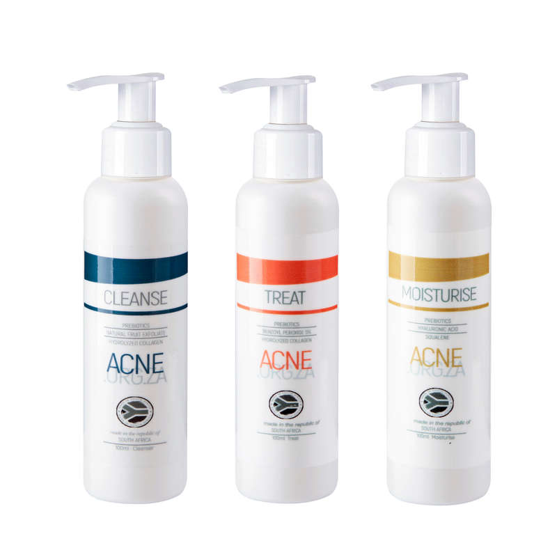 3 STEP KIT - Cleanse, Treat and Moisturise 3 X 100ml [ Acne-org-za Protocol]