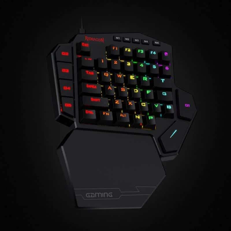 REDRAGON Diti Elite Pro One-Handed RGB Wireless Mechanical Gaming Keyboard - Black