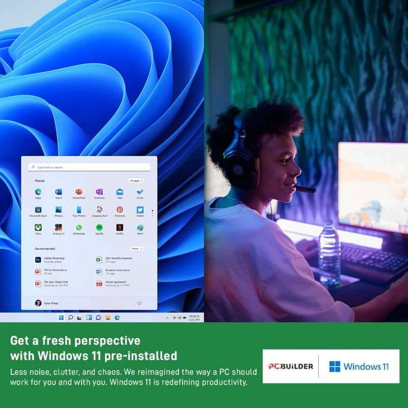 PCBUILDER I5 12400 HD730 16GB 500GB W11H