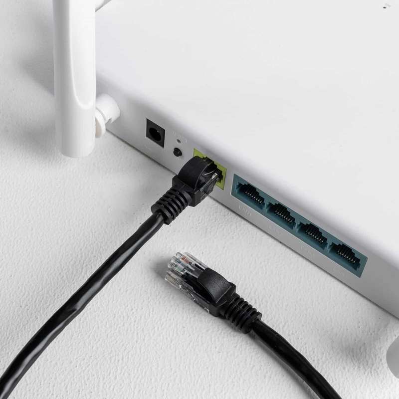 Gizzu Cat6 UTP Fly Lead Ethernet Network Cable 1m &#x2013; Black