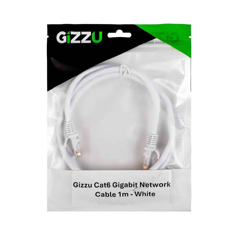 Gizzu Cat6 UTP Fly Lead Ethernet Network Cable 1m &#x2013; White