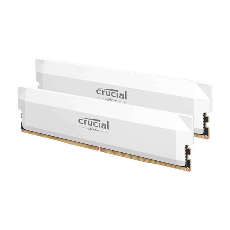 Crucial Pro DDR5 6000MHz 32GB Overclocking Memory Kit &#x2013; White
