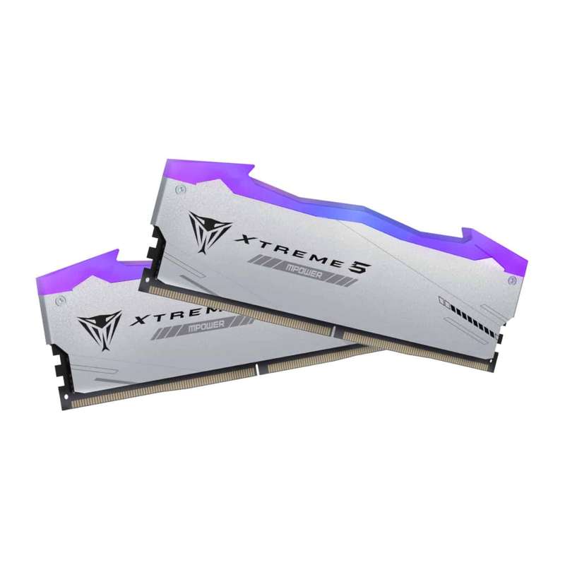 Patriot Viper Xtreme 5 RGB MPower 32GB 6000MHz DDR5 Desktop Gaming Memory Kit - Silver