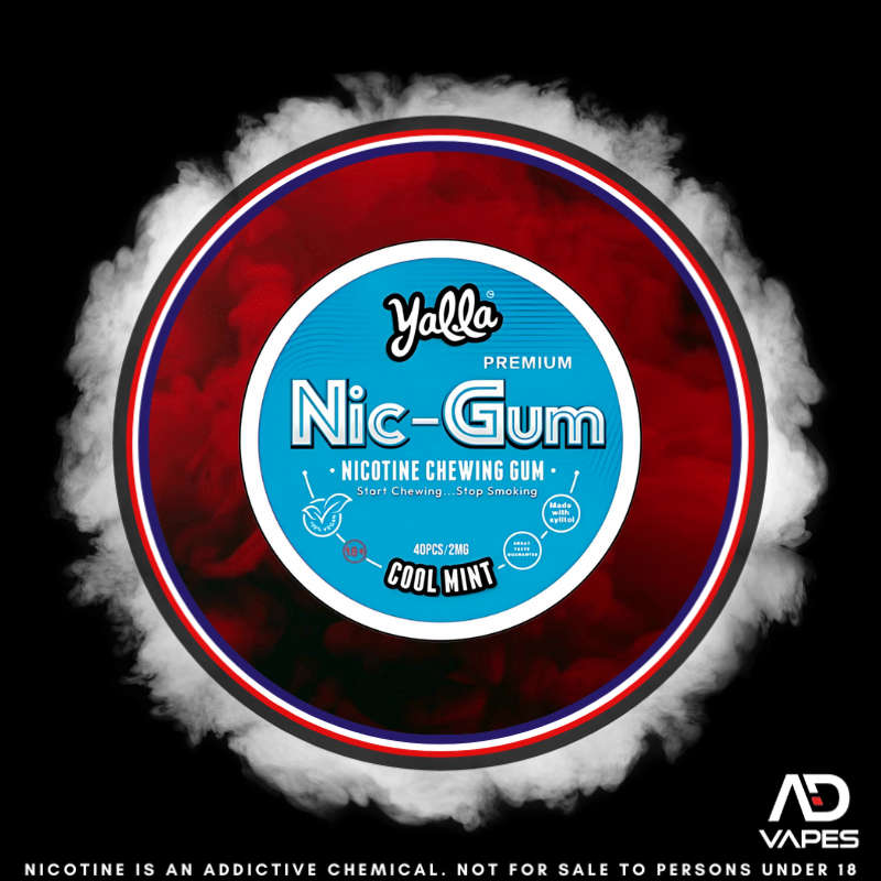 Yalla Nicotine Gum 2mg Cool Mint 40 Pack