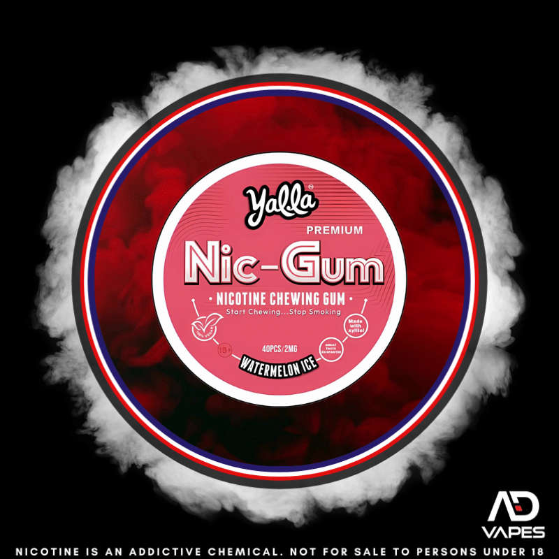 Yalla Nicotine Gum 2mg Watermelon Ice 40 Pack