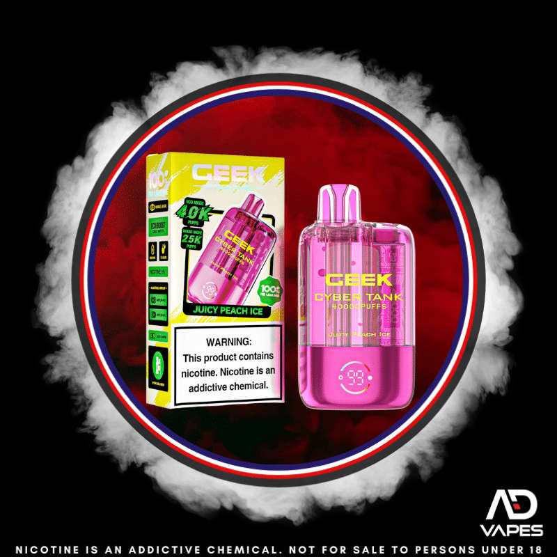 Keystone Geek Cyber Tank 40K 50mg Juicy Peach Ice