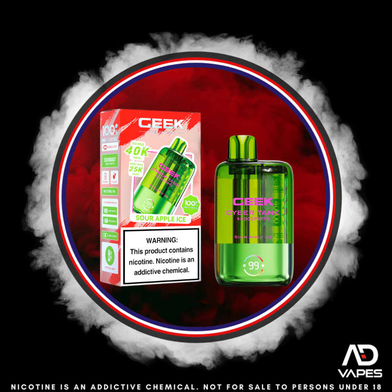 Keystone Geek Cyber Tank 40K 50mg Sour Apple Ice