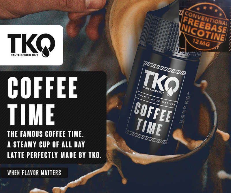 TKO - Coffee Time Conventional Freebase Nicotine 12mg (30ml) - TKO Vape Co. 12mg