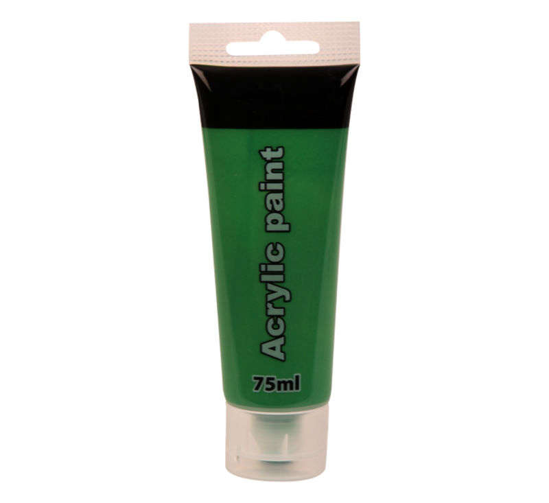 Bulk Pack 5 x Artists Dark Green Acrylic Paint 75ml Tube