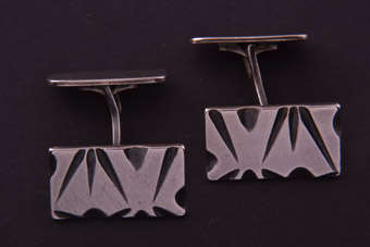 Silver Retro Cufflinks |  |