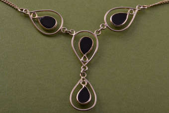 Silver Modern Necklace  |  |
