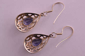 Silver Drop Hook Earrings |  |