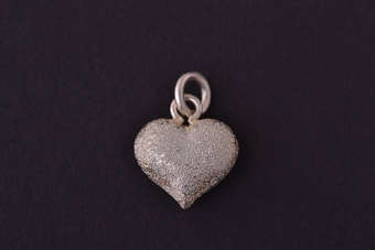 Silver Puffy Heart Charm |  |