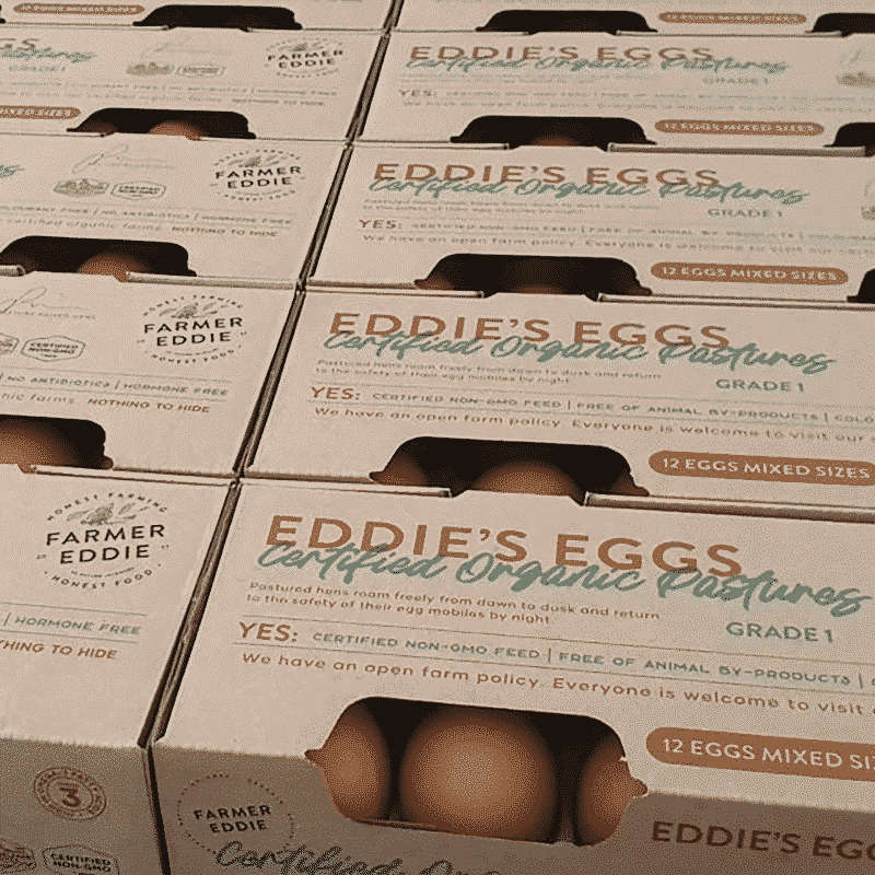 Eddie's Eggs Organic Pasture Certified