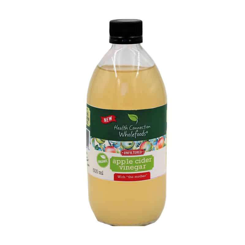 Health Connection Wholefoods Apple Cider Vinegar Organic Unfiltered 500ml