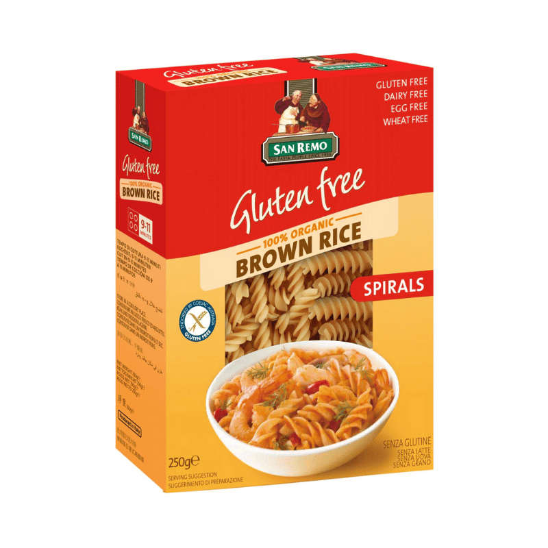 San Remo Brown Rice Pasta Spirals Fusilli Gluten Free