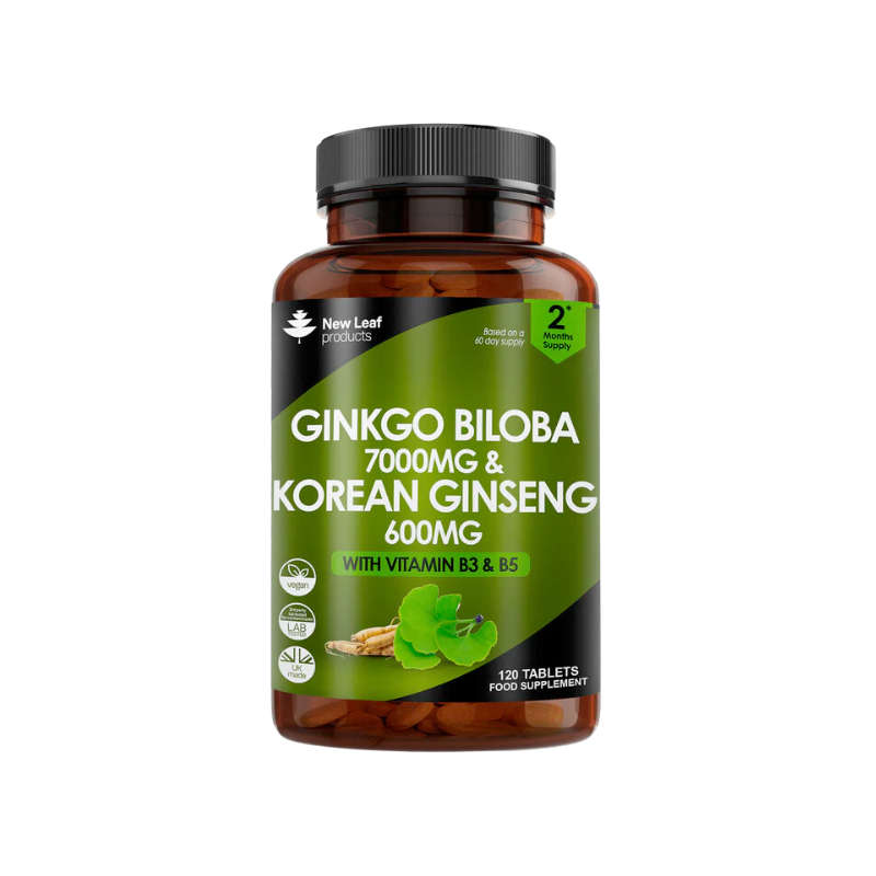 New Leaf Ginkgo Biloba & Korean Ginseng 120