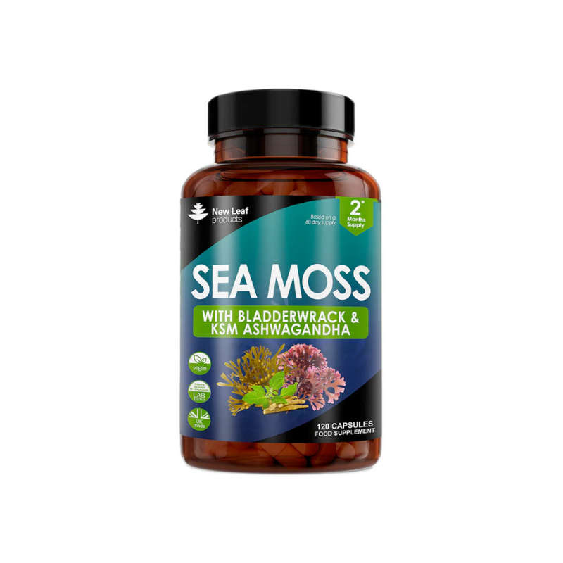 New Leaf Sea Moss with Bladderwrack & KSM Ashwagandha 120