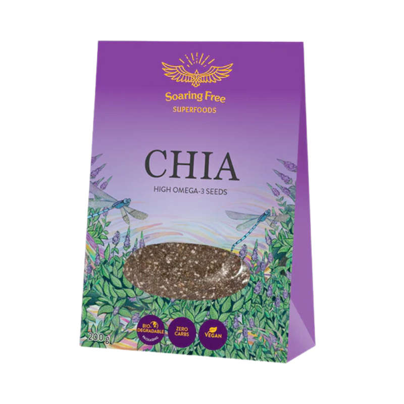 Soaring Free Superfoods Raw Chia Seeds 200g