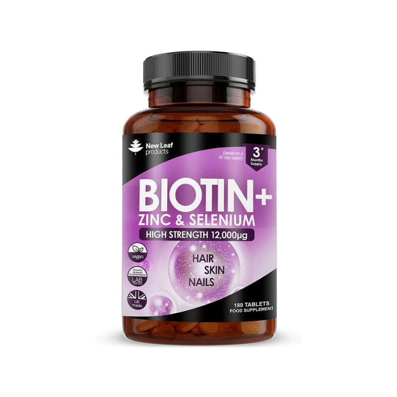 New Leaf Biotin Zinc Selenium 12000mcg 180 (LAST )