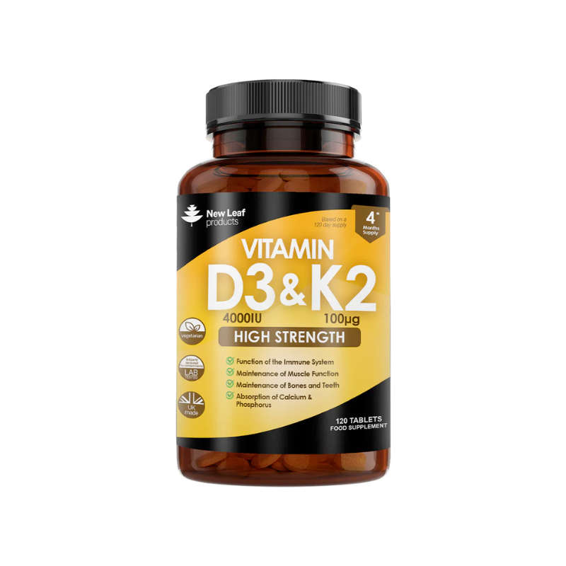 New Leaf Vitamin D3 4000iu + K2 120 (LAST IMPORT)