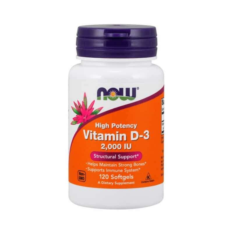 Now Foods Vitamin D3 2000iu Softgels 120s