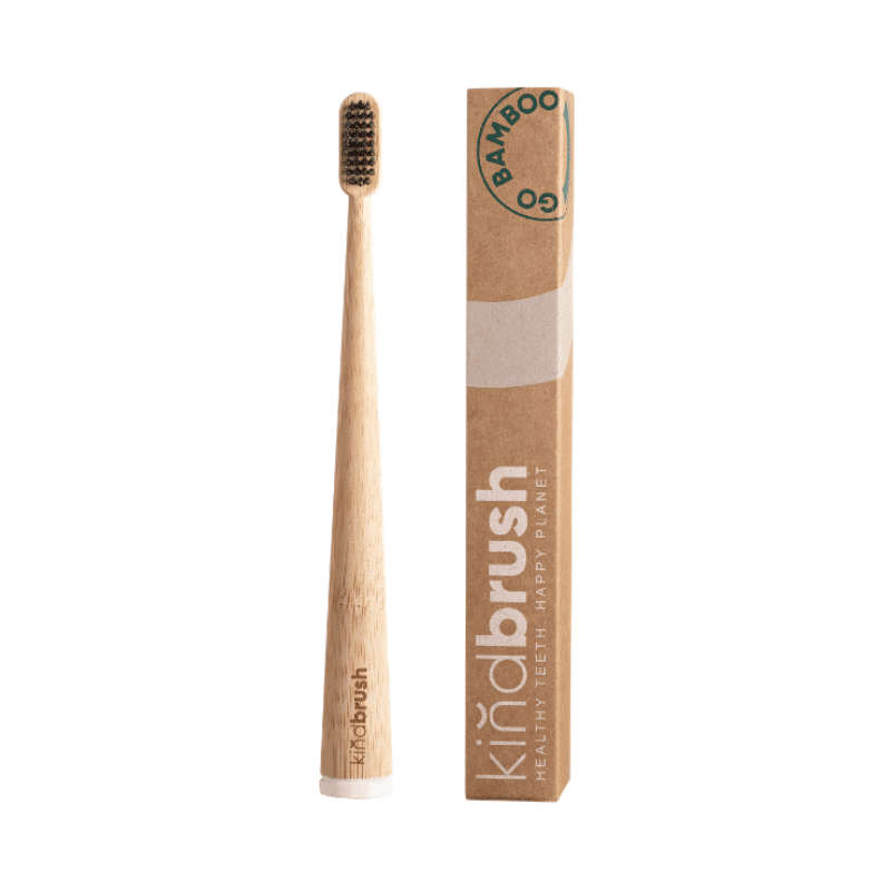 Kindbrush Bamboo Toothbrush Adult White
