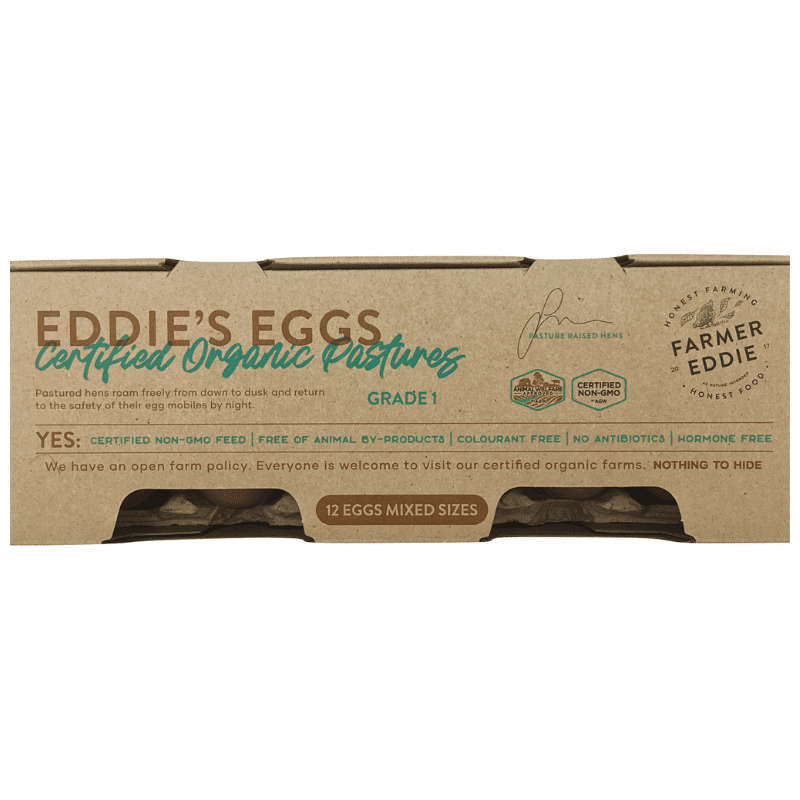 Eddie's Eggs Organic Pasture Certified 12