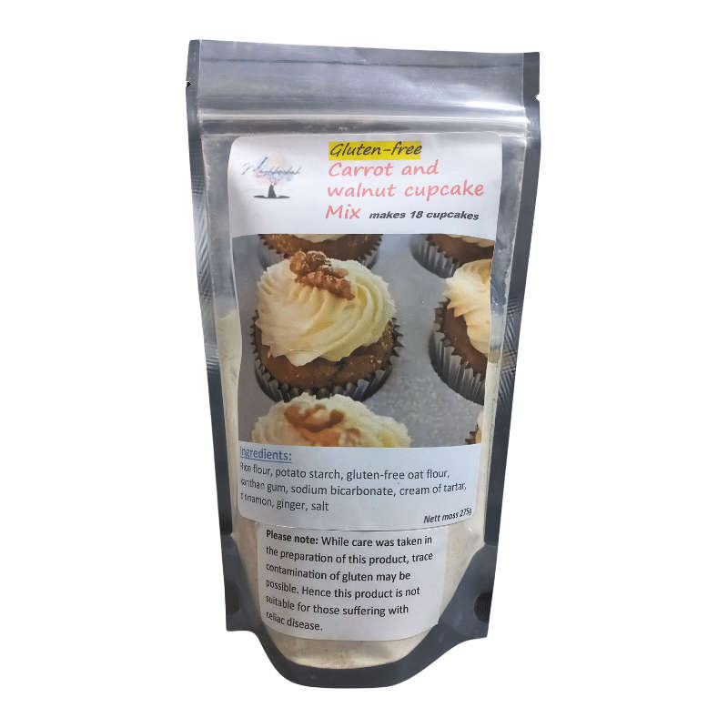 Natural Living Gluten Free Carrot and Walnut Cupcake Mix Makes 18