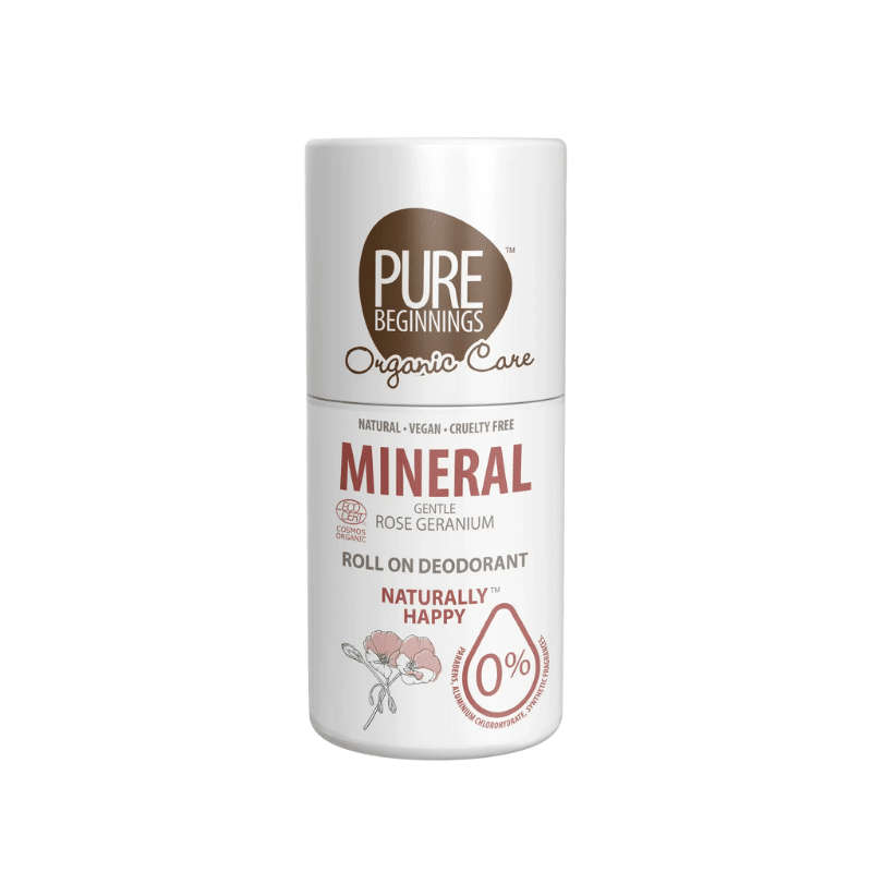 Pure Beginnings Roll On Deodorant Mineral - Rose Geranium 75ml
