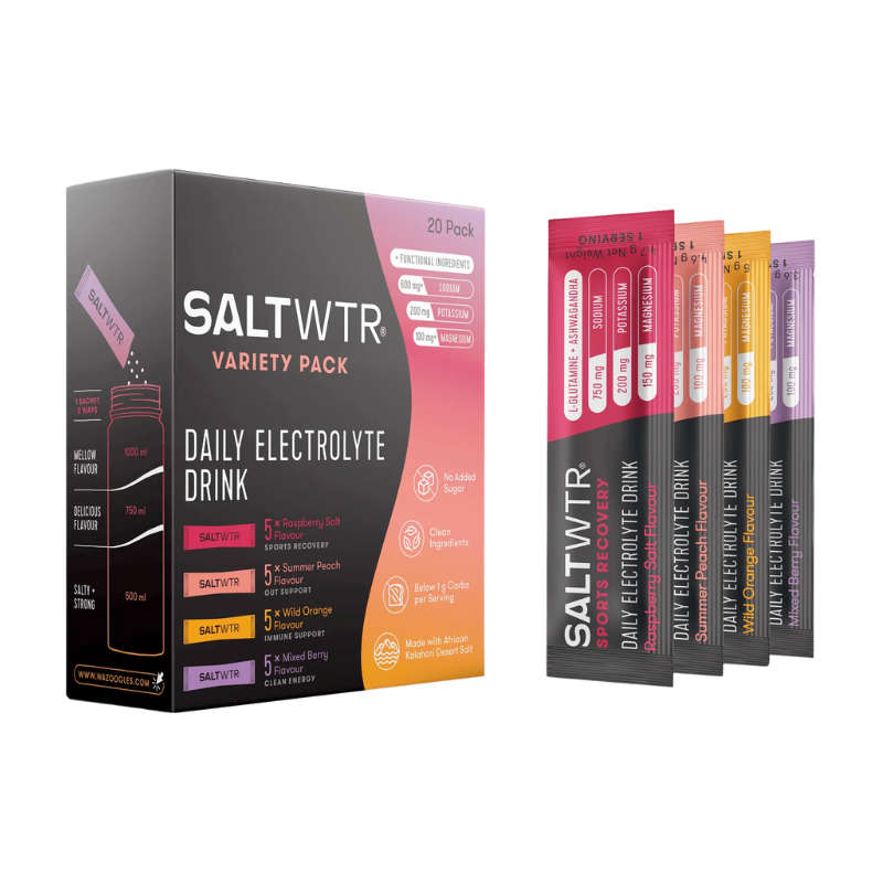 Wazoogles SaltWTR Daily Electrolyte Drink Variety Pack 20 Pack