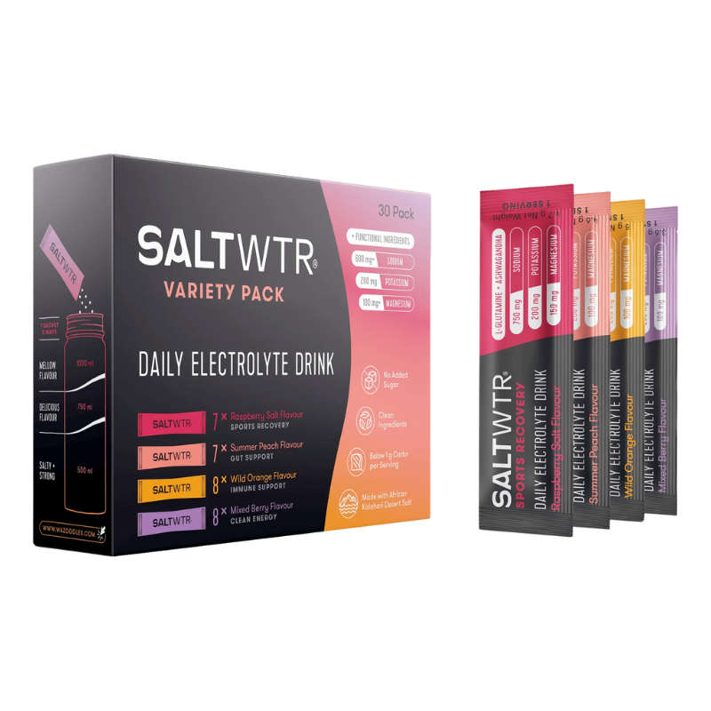 Wazoogles SaltWTR Daily Electrolyte Drink Variety Pack 30 Pack