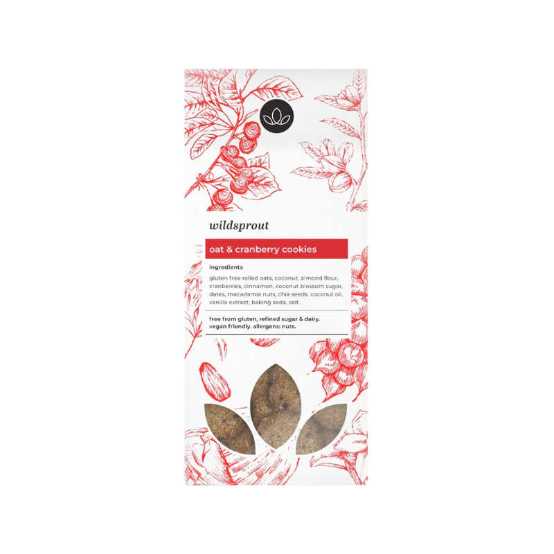 Wildsprout Oat & Cranberry Cookies 200g