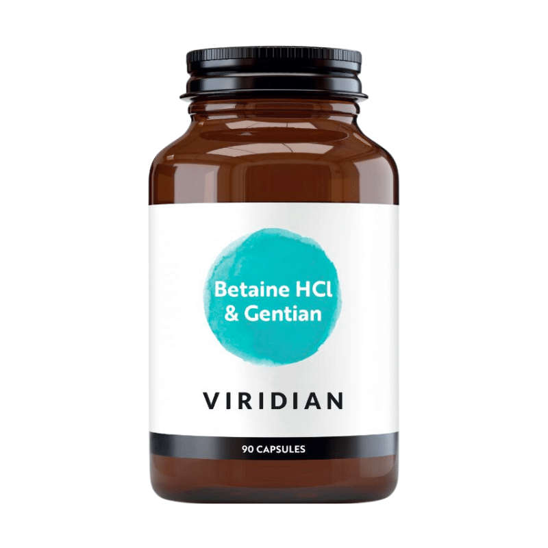 Viridian Nutrition Betaine HCL w/ Gentian 650mg 90