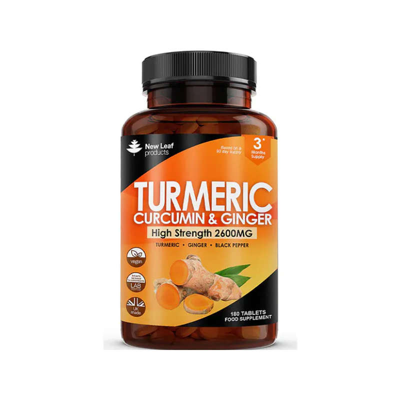 New Leaf Turmeric Curcumin & Ginger 180