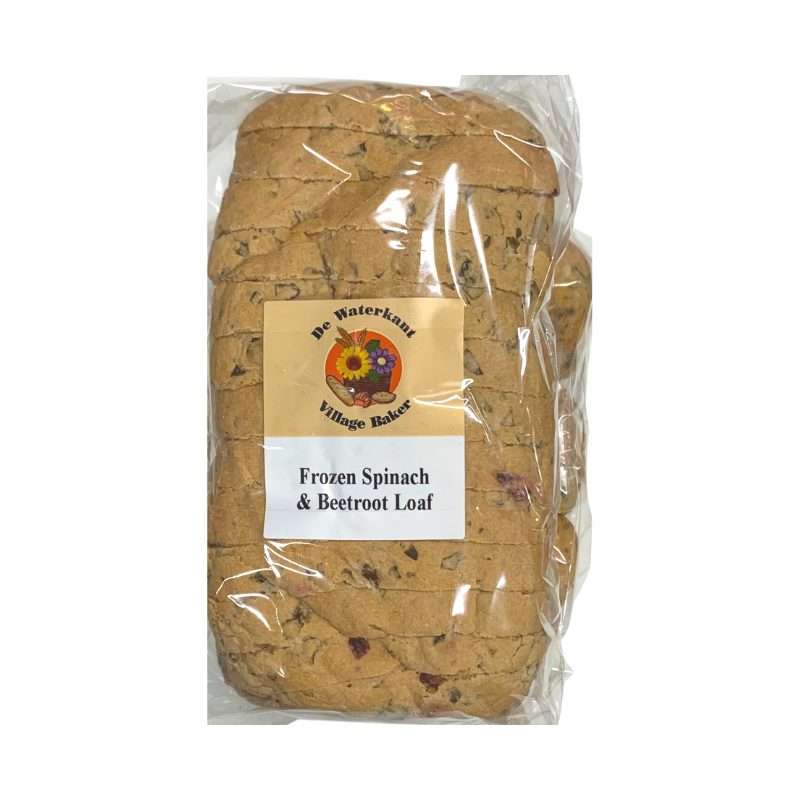 De Waterkant Village Baker Frozen Spinach Beetroot Loaf Plus Free Burger Buns
