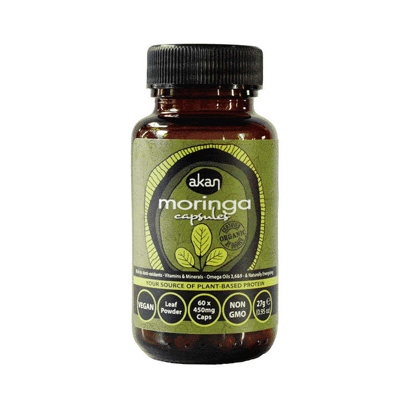 Akan Moringa Vegecaps Organic 450mg 60s