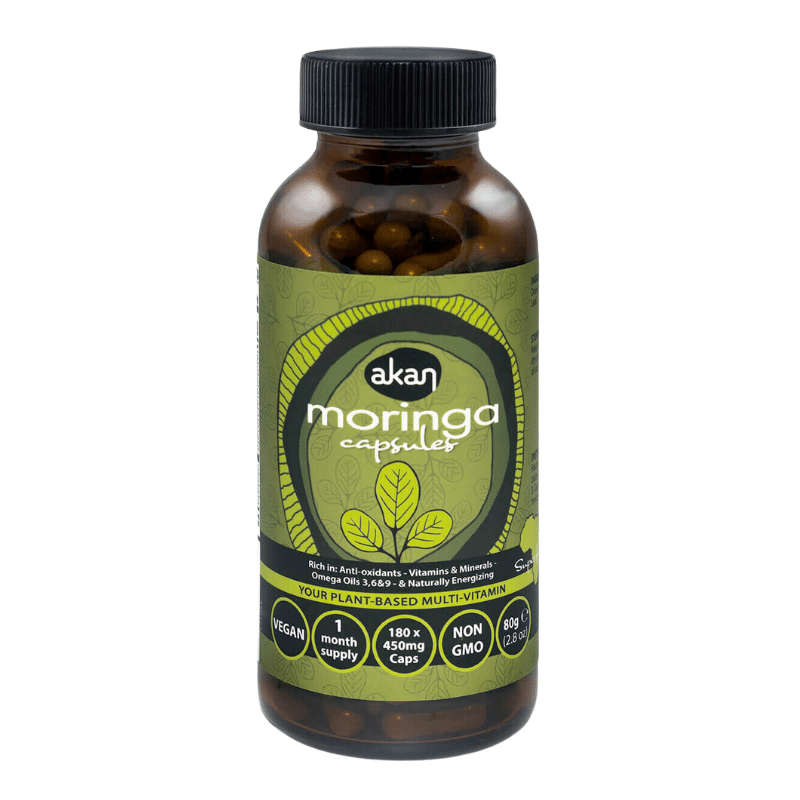 Akan Moringa Vegecaps Organic 450mg 180s